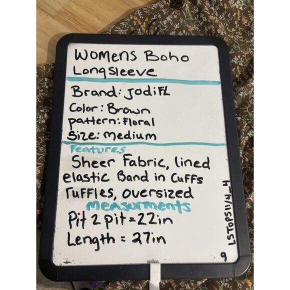 Womens Boho Leopard Print Long Sleeve Tunic Top With Ruffle Hem large - Picture 2 of 6